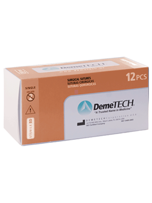 DemeCAPRONE Suture 4/0 16mm 3/8 R/C 70cm 12s