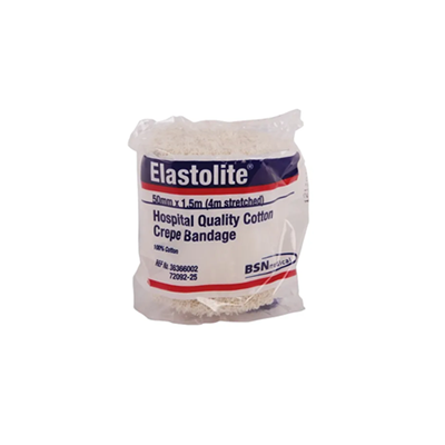 Bandage Non-Adhesive Elastolite Crepe, Reusable Washable 5cm x 1.5m