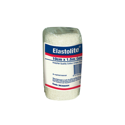 Bandage Non-Adhesive Elastolite Crepe, Reusable Washable 7.5cm x 1.5m