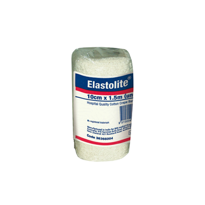 Bandage Non-Adhesive Elastolite Crepe, Reusable Washable 10cm x 1.5m