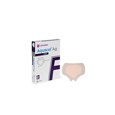 Hydrofiber Foam Dressing AQUACEL Ag Sacral Adhesive 20cm x 16.9cm