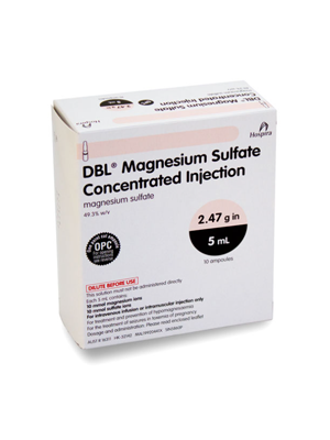 Magnesium Sulfate Concentrated Injection 49.3% 5 ml 10 Pack