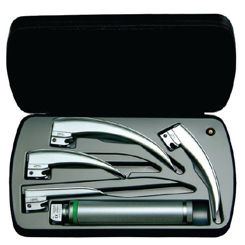 HEINE® Classic+ Fiber Optic (F.O.) Laryngoscope Sets With Standard F.O. Battery Handle