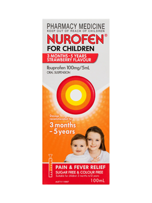 Nurofen For Children Pain & Fever Relief Strawberry 100mL