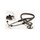 Cardiology Stethoscope with 2 Pairs of Tips (Black) - Each